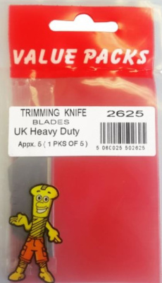 (image for) FAST PAK VALUE PACKS TRIMMING KNIFE BLADES UK HEAVY DUTY - 5S