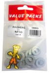 (image for) FAST PAK VALUE PACKS STEEL WASHERS ZINC - M10 - 20S