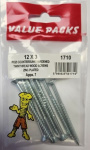 (image for) FAST PAK VALUE PACKS HARDENED TWINTHREAD WOOD SCREWS ZINC PLATED - 12X3 - 7S