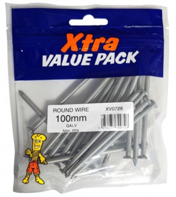 (image for) FAST PAK XTR AVALUE PACKS ROUND WIRE NAILS GALVANIZED - 250G