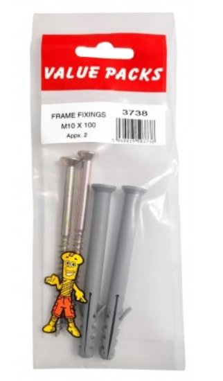 (image for) FAST PAK VALUE PACKS NYLON FRAME FIXINGS - M10X100 - 2S