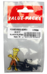 (image for) FSAT PAK VALUE PACKS ROUND HEAD BLACK WOODSCREWS - 8X1INCH - 15
