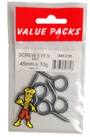 (image for) FAST PAK VALUE PACKS SCREW EYE ZINC - 45MMX10G - 5S