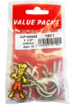 (image for) FAST PAK VALUE PACKS CUP HOOKS CHROMED - 1.5INCH/40MM - 8S