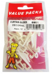 (image for) FAST PAK VALUE PACKS CURTAIN GLIDES DECORAIL NAILS - 12S
