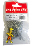 (image for) FAST PAK VALUE PACKS GALVANIZED CLOUT NAILS - 40MM - 100G