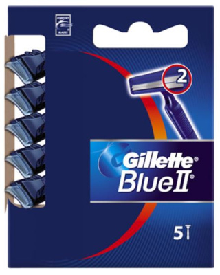 (image for) GILLETTE BLUE II RAZOR CARDED - 5S