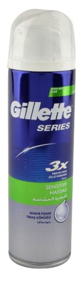 (image for) GILLETTE SERIES SHAVE FOAM SENSITIVE - 250ML