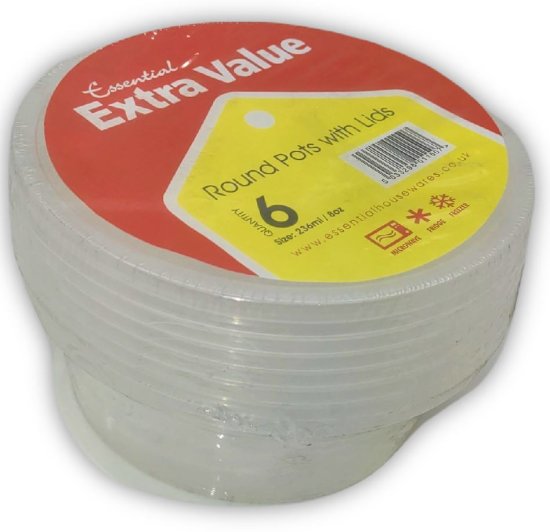 (image for) SUPER VALUE PLASTIC CONTAINERS 6S - 236ML
