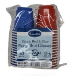 (image for) ESSENTIAL PLASTIC SHOT CUP RED/BLUE 30S - 2oz