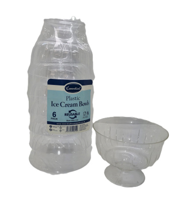 (image for) ESSENTIAL PLASTIC ICE CREAM BOWL 6S - 8oz