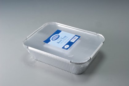 (image for) ESSENTIAL FOIL TRAY+LID RECTANGLE 4S - 2000CC