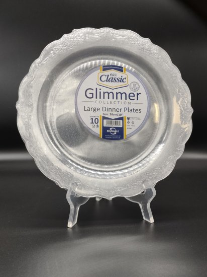 (image for) ESSENTIAL DINNER PLATE GLIM/SILVER 10S - 10""