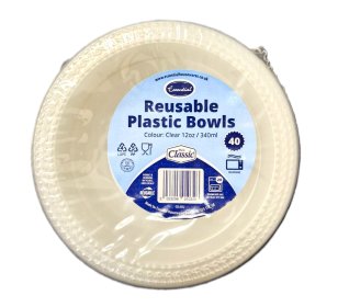 (image for) ESSENTIAL PLASTIC BOWL CLEAR 40S - 12oz