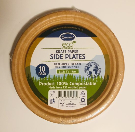 (image for) KRAFT PAPER PLATE 10S - 7""