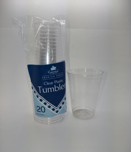 (image for) ESSENTIAL PLASTIC TUMBLERS CLEAR 20S - 8oz