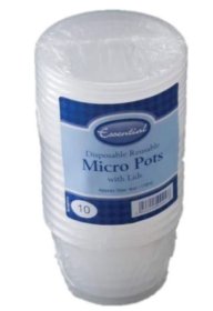 (image for) ESSENTIAL PLASTIC ROUND POTS 10S - 118ML/4OZ