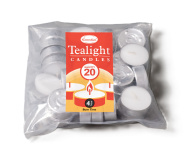 (image for) ESSENTIAL TEALIGHT CANDLES WHITE 20S - 4HRS