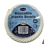 (image for) ESSENTIAL PLASTIC BOWL WHITE 40S - 5oz