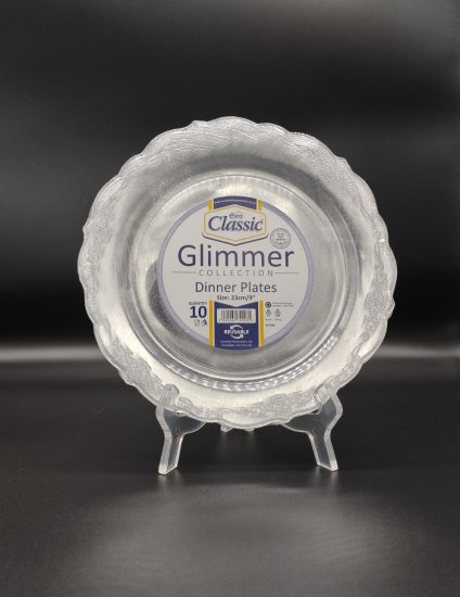 (image for) ESSENTIAL DINNER PLATE GLIM/SILVER 10S - 9""