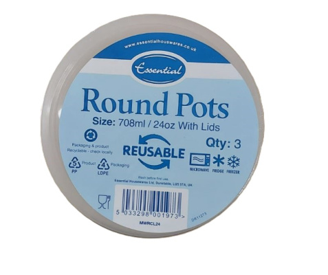 (image for) ESSENTIAL PLASTIC ROUND POT 3S - 708ML