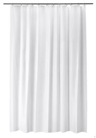 (image for) SHOWER CURTAIN+HOOKS WHITE