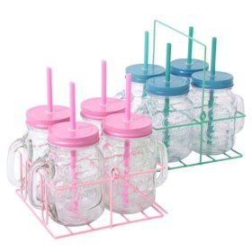 (image for) GW 4 GLASS CUP+LID+STRAW+STAND