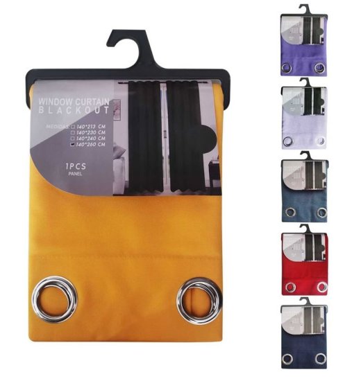 (image for) WINDOW CURTAIN 140X260CM ASST