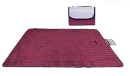 (image for) PICNIC MAT RED LINED 150X200CM