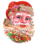 (image for) XMAS SANTA WINDOW STICKER 3D