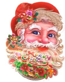 (image for) XMAS SANTA WINDOW STICKER 3D