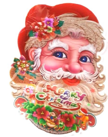 (image for) XMAS SANTA WINDOW STICKER 3D