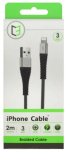 (image for) C3 USB CHARGER CABLE IPHONE BRAIDED 2 METRE