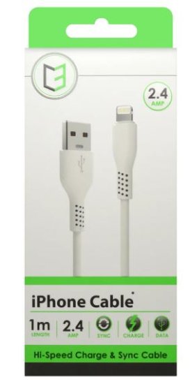 (image for) C3 iPhone Charger Cable USB Fast Charging Lead, 1 Metre