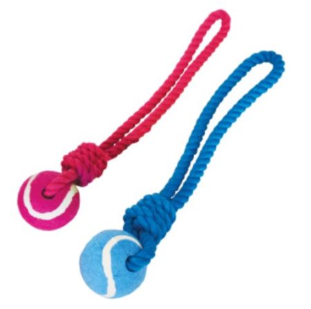 (image for) PALGRAVE DOG ROPE KNOT BALL ASSORTED - STD