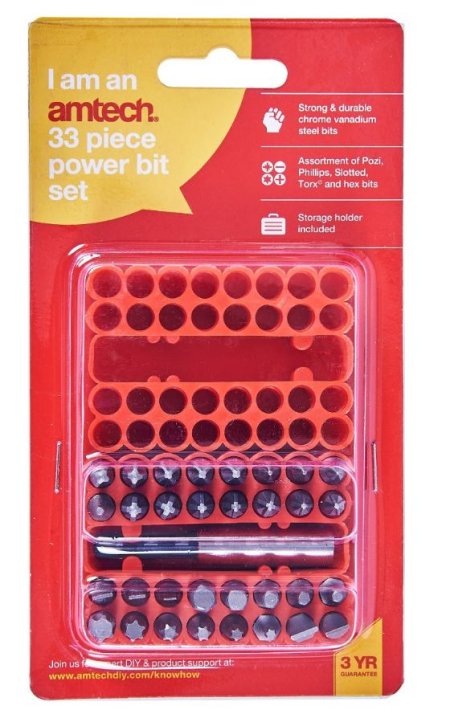 (image for) AMTECH POWER BIT SET-33PC