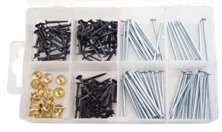(image for) AMTECH SET OF ASSORTED NAILS,TACKS AND PUSH PINS-500PCS