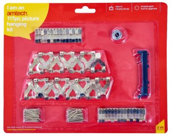 (image for) AMTECH PICTURE HANGING KIT-117PC