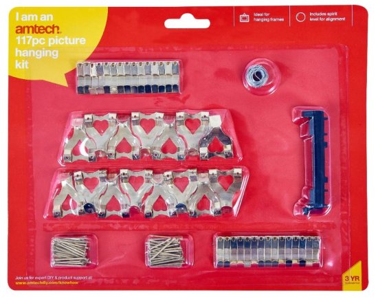 (image for) AMTECH PICTURE HANGING KIT-117PC