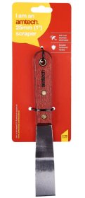 (image for) AMTECH HEAVY DUTY SCRAPER WITH WOODEN HANDLE -1""