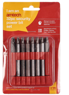 (image for) AMTECH SECURITY POWER BIT SET -32PC