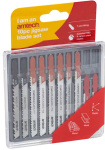 (image for) AMTECH MIXED JIGSAW BLADES WITH T-SLOT FITTING -10PC
