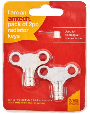 (image for) AMTECH RADIATOR KEY SET SILVER CLOCK TYPE-2PC