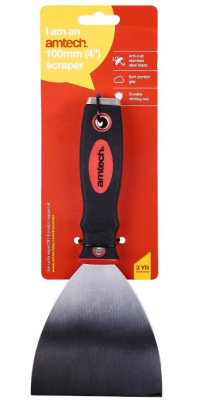 (image for) AMTECH SCRAPER WITH SOFT GRIP HANDLE-4\"\"