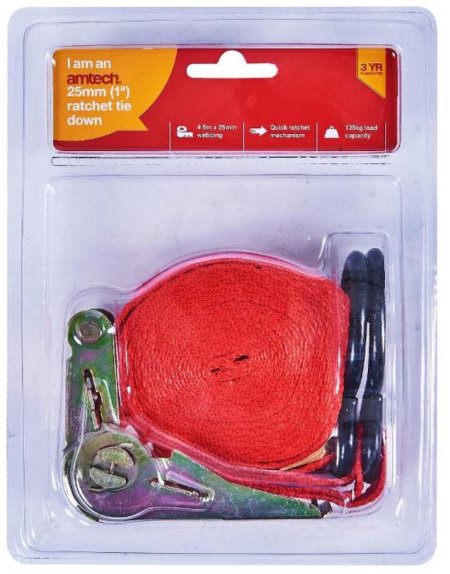 (image for) AMTECH RATCHET TIE DOWN -25MM