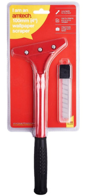 (image for) AMTECH DELUXE WALLPAPER SCRAPER WITH 5 BLADES-4\"\"