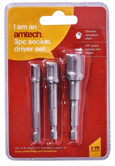 (image for) AMTECH SOCKET DRIVER SET -3PC