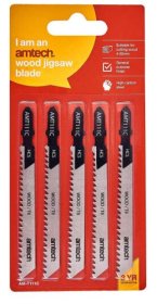 (image for) AMTECH WOOD JIGSAW BLADE SET -5PC