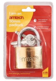 (image for) AMTECH SHACKLE PADLOCK -50MM