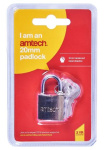 (image for) AMTECH STEEL PADLOCK WITH 3 KEYS-20MM
